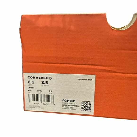 ⭐Converse Chuck 70 Plus Glitter Hi Size 8.5 Women's Shoes Sneakers Gold A08176C⭐ - Picture 8 of 13